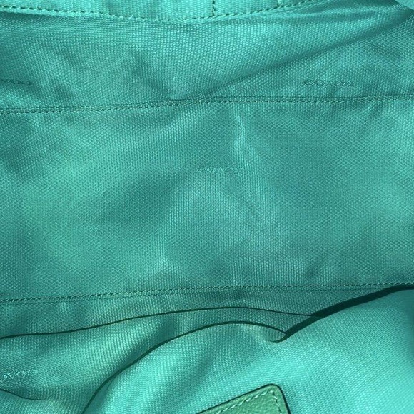 Coach 33689 Green Genuine Leather Rhyder Satchel Shoulder Bag Purse - Picture 15 of 15